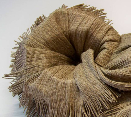sculptures textiles en fibre de lin